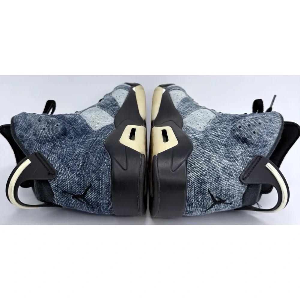 Air Jordan 6 Retro Washed Denim Mens 10.5 Blue Black CT5350-401 Basketball